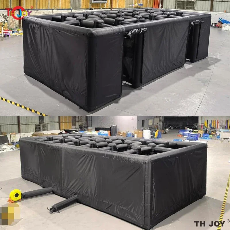 

Funny Inflatable Haunted House Maze Halloween Arena 23.6x11.8x6.6ft with Blower for Party Outdoor Games And Events