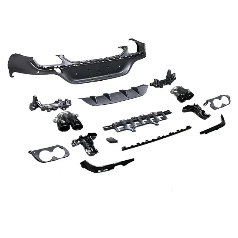 

FOR GLC CoupeRear Bumper Diffuser Upgrade GLC Coup 43 Style C253 Car Modification Exhaust Pipe 2018-2021