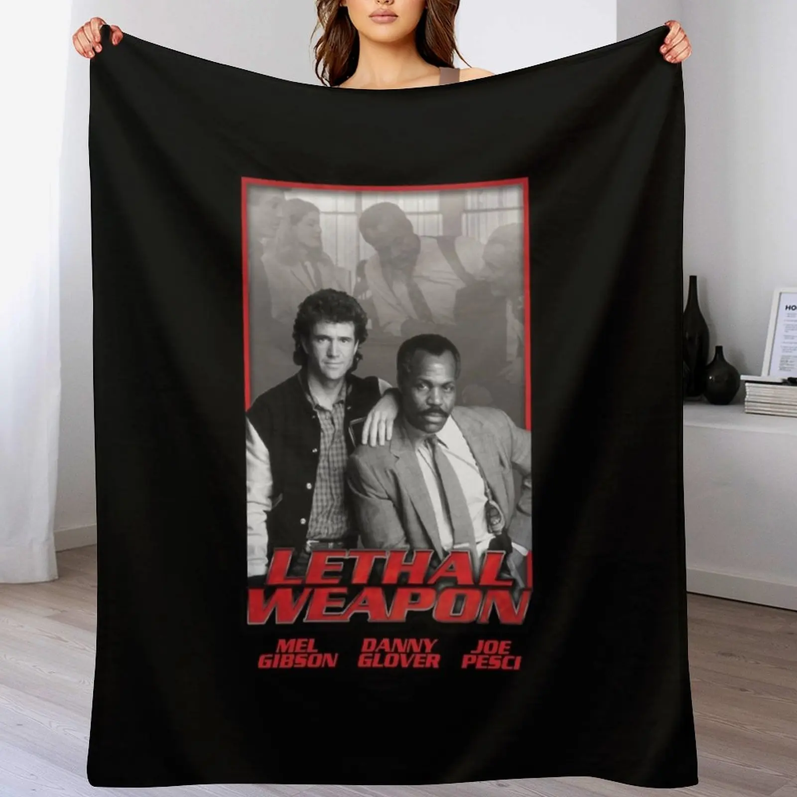 

Action Movie American Police Motivational Lethal Weapons Gifts Movie Fans Throw Blanket warm winter Single Blankets