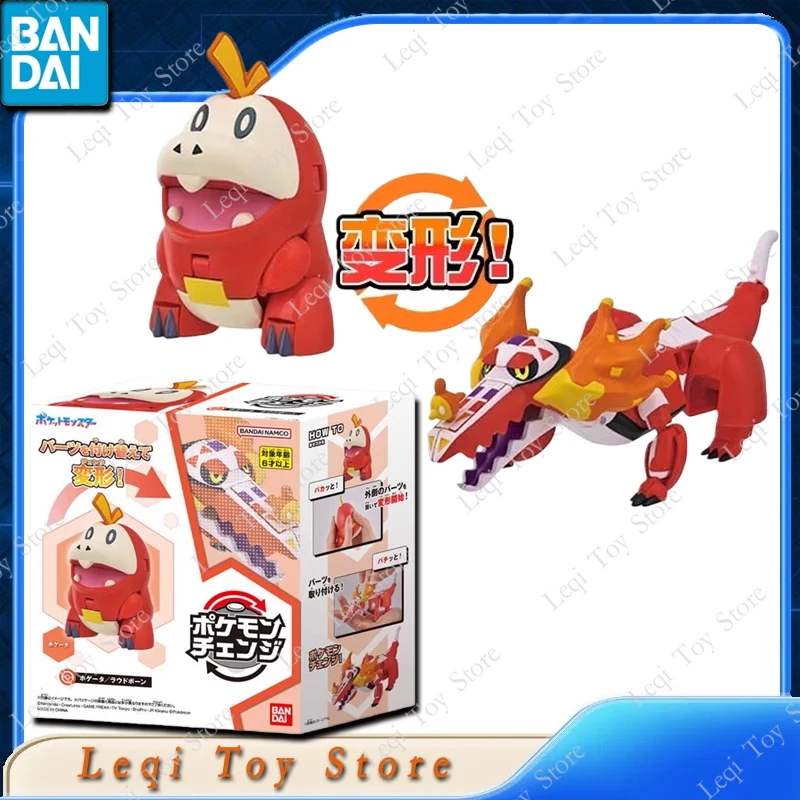 バンダイオリジナルポケモントランスフォーマーシリーズピカチュウスプリガティトフエココクワクスリーアクションアニメフィギュアおもちゃキッズギフトモデルオーナメント