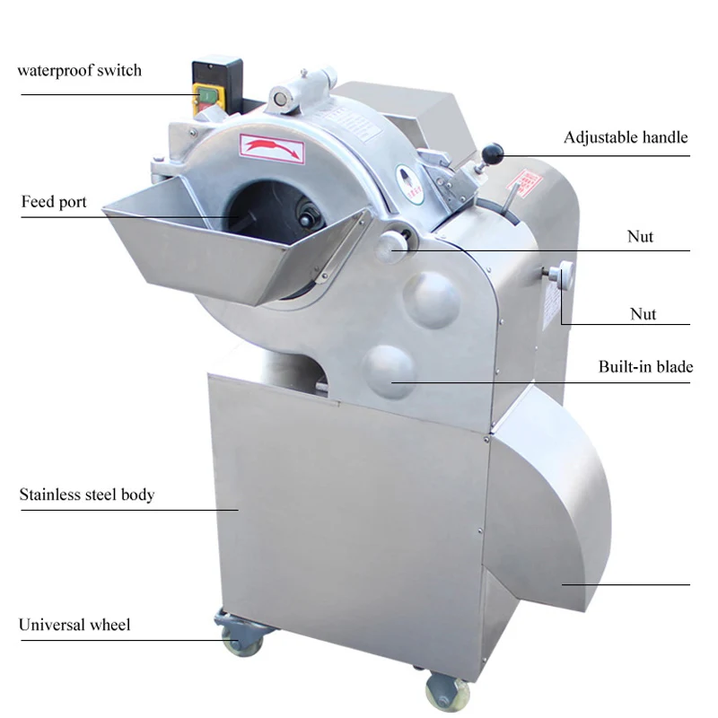Wielofunkcyjna automatyczna krajalnica do warzyw Rozdrabniacz Elektryczna maszyna do krojenia w kostkę Krajalnica do warzyw