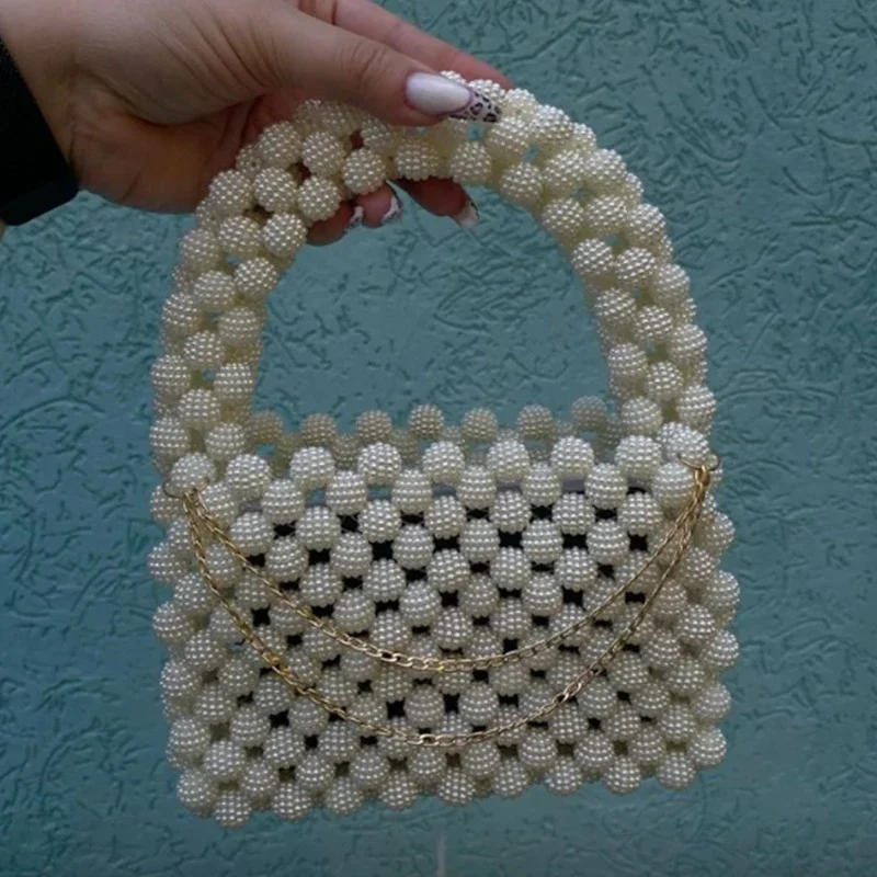 

Тканые сумки ручной работы с акриловыми бусинами для женщин, модная дизайнерская банкетная сумка, хит продаж, доступный цвет на заказ