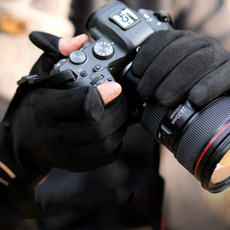 Youpin-Guantes de ante para hombre, manoplas de invierno, a prueba de viento, para conducir, pantalla táctil, Cachemira gruesa, antideslizantes, senderismo