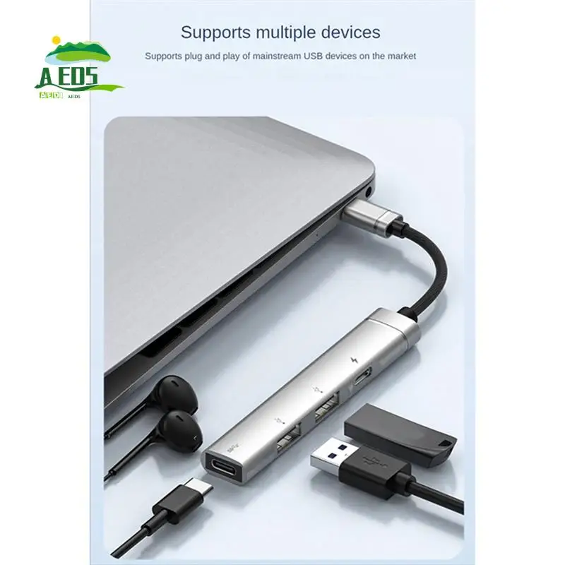 

AED5-For Android Mobile Phone Computer Tablet Portable PD Charging Hub Type-C USB C Expansion Dock