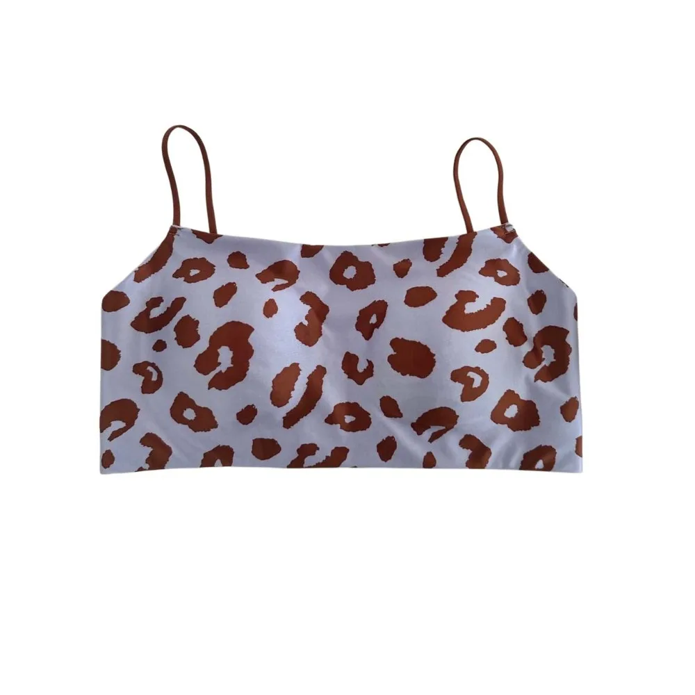 

Thin Shoulder Strap Satin Wireless Bra Boat Neck Traceless Seamless Bras Anti-sagging Leopard Print Push Up Underwear Yoga