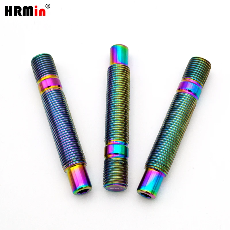 HRMin Gr5 titanium wheel stud M14x1.5x65-100mm for VW Ferrari, Porsche, Mercedes, Audi, Lamborghini, Bentley car