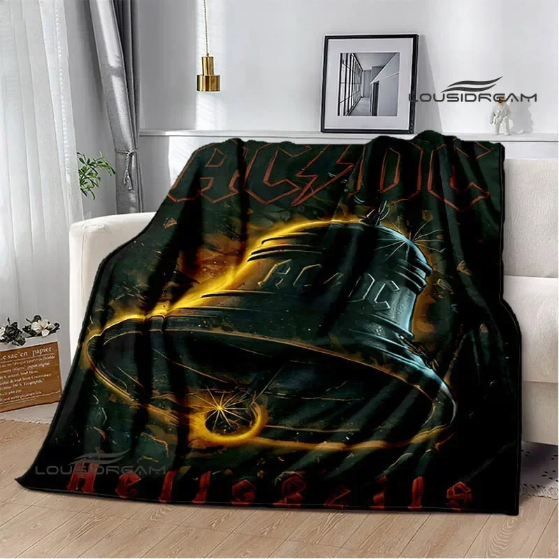 Rock band AC/DC retro printed blankets Flange warm blanket picnic blankets cubre cama throw blanket bed linings Birthday Gift