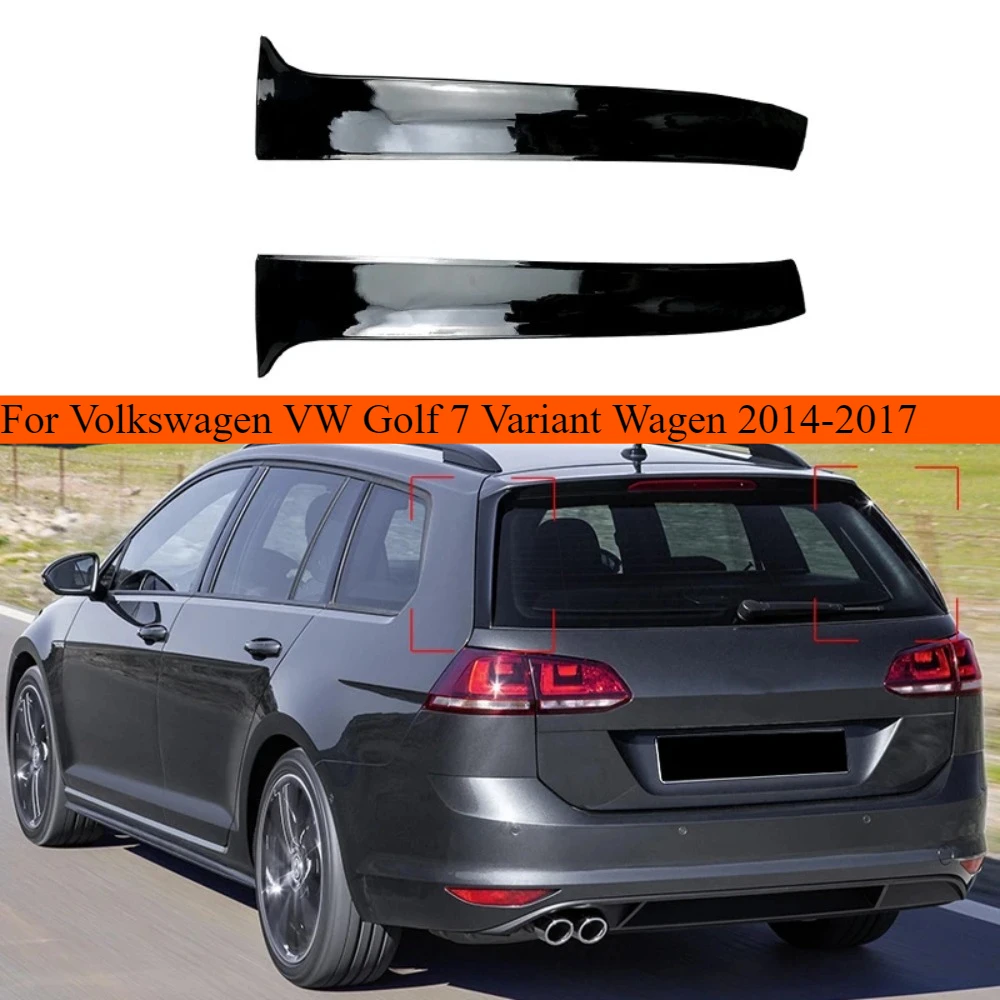 

Пара автомобильных вертикальных задних окон, боковой спойлер, диффузор багажника Canard Canards Splitter для VW Golf 7 R Variant Wagen 2014-2017