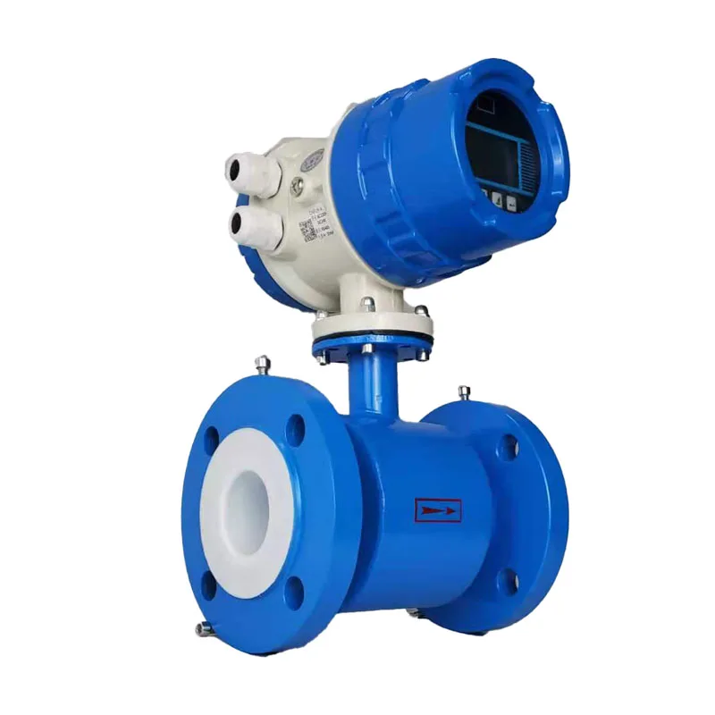 High quality 4-20mA digital Electromagnetic water Flow meter magnetic flowmeter with LED display