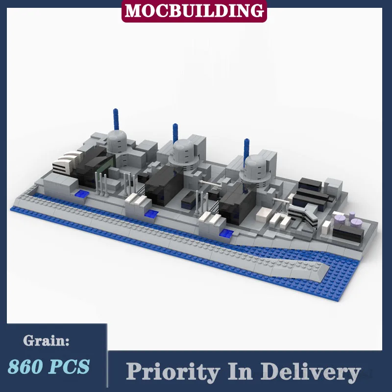 Nuclear Plant Modular MOC Street View Model Building Blocks Architecture DIY Assembly Toys Gifts