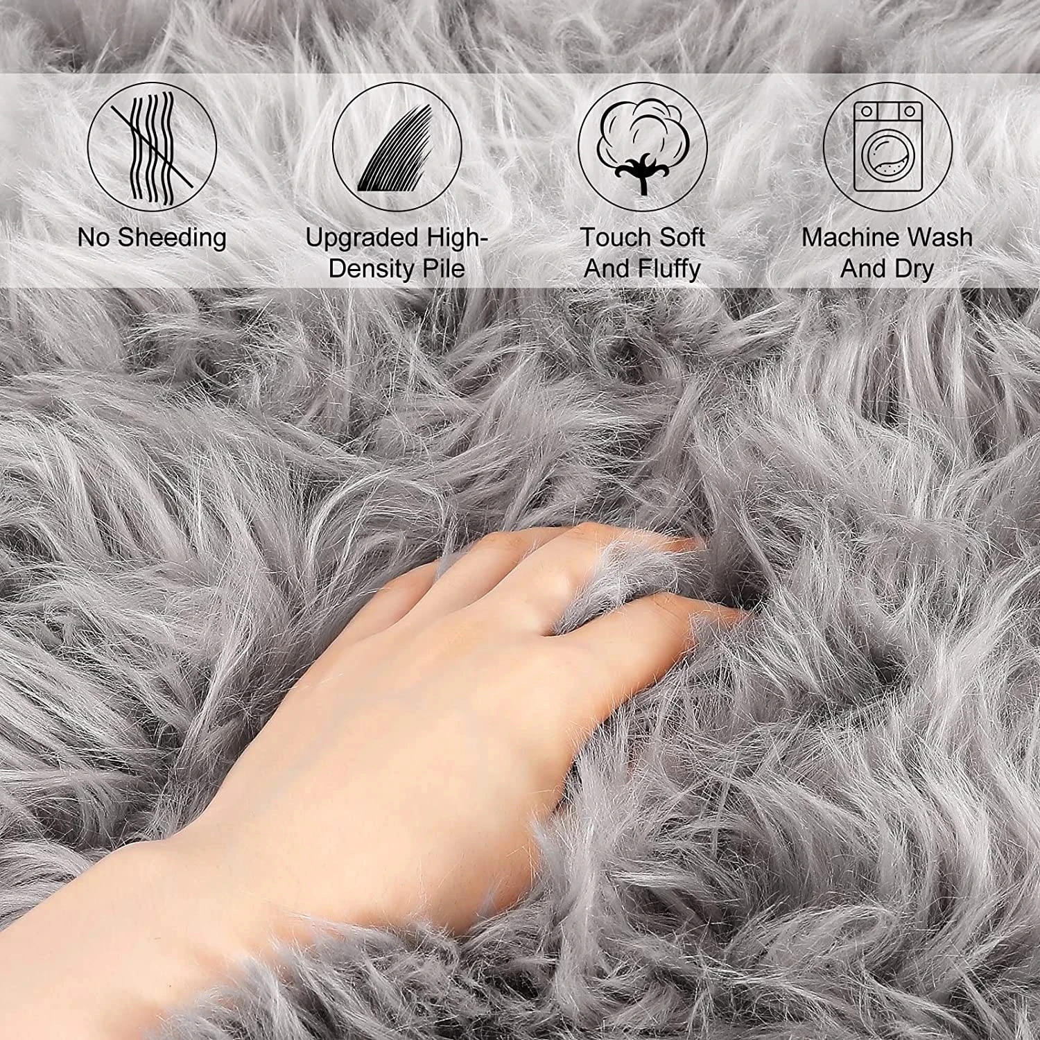 Soft Bedroom Wool Rug Fluffy Washble Kids Room Floor Foot Furry Mat Home Decor Hairy Bedside Area Rug for Living Room Fur carpet