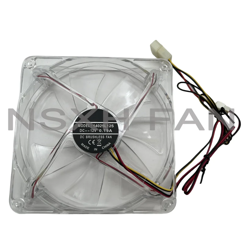 Best Silent Quiet 140mm Pc Case Cooling Fans 14cm 12V 4D Plug Computer Coolers Red LED 14025L12S