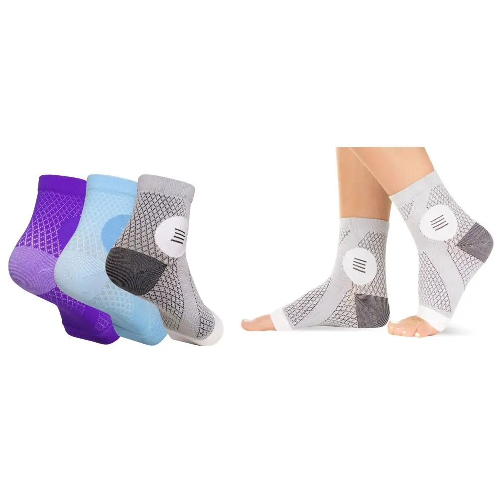 1 Pair Anti-Fatigue Ankle Brace Socks Relieve Swelling Elastic Compression Socks Size S-2XL Breathable Sports Socks