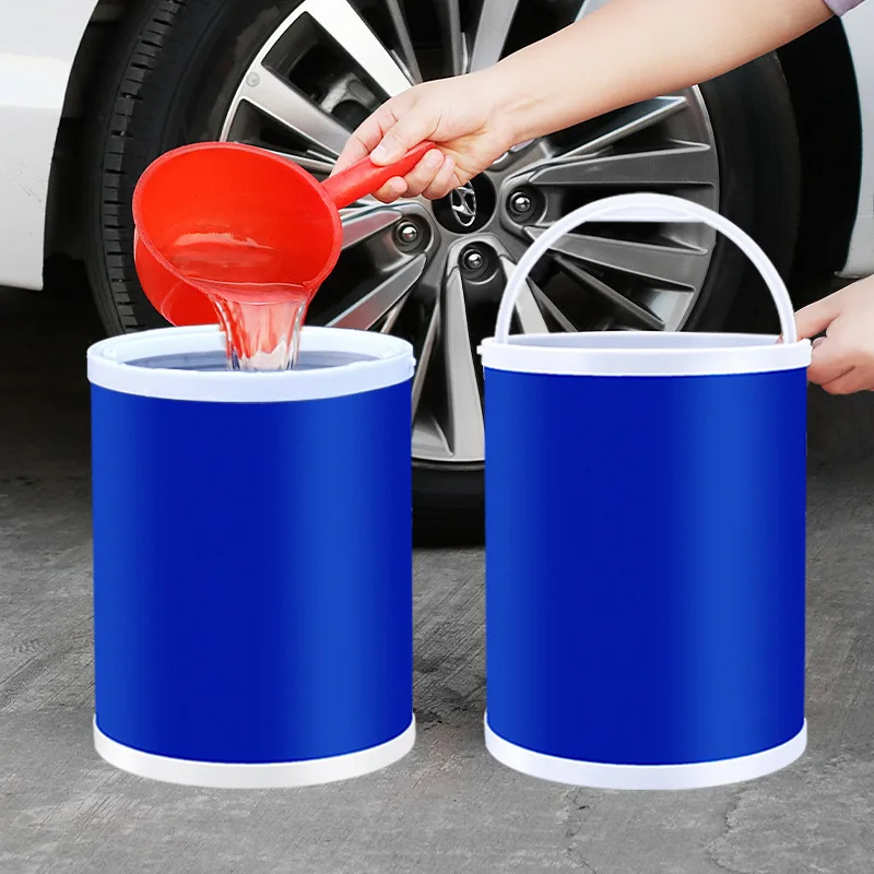 Folding Water Bucket for Cars Retractable Bucket Portable Car Wash Bucket for Vehicles Retractable Bucket for Outdoor Fishing