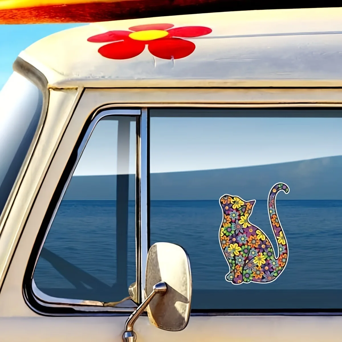 

Personalized painted cat pattern car stickers,, reflective and waterproof car stickers.
