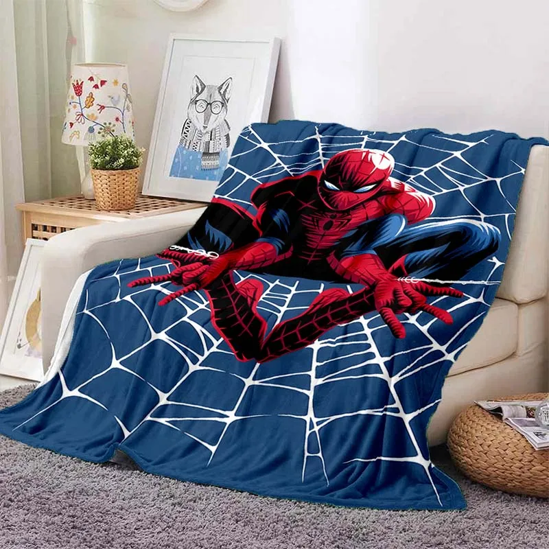 Marvel Spider-man hero Blanket for Sofa Soft Flannel Throw Fluffy Bed Blanket New Born Winter Children Blanket Baby Gift Miniso