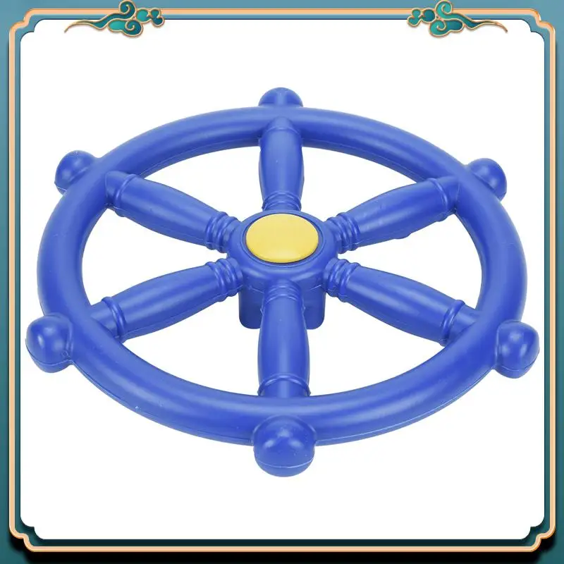 

ABMV-Kids Playground Steering Wheel, Swingset Steering Wheel Attachment, Pirate Ship Wheel For Jungle Gym Or Swing Set Blue