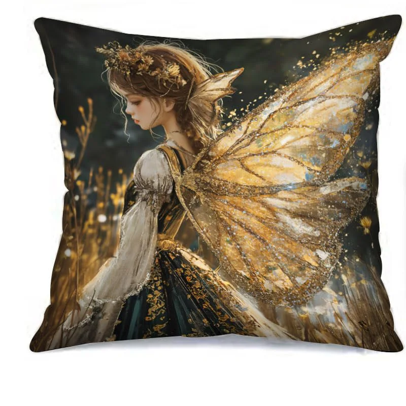 ديكور المنزل مسحور الجنية المطبوعة رمي وسادة تغطي نمط غطاء الوسادة مناسبة ل أريكة غرفة نوم غطاء وسادة السيارة