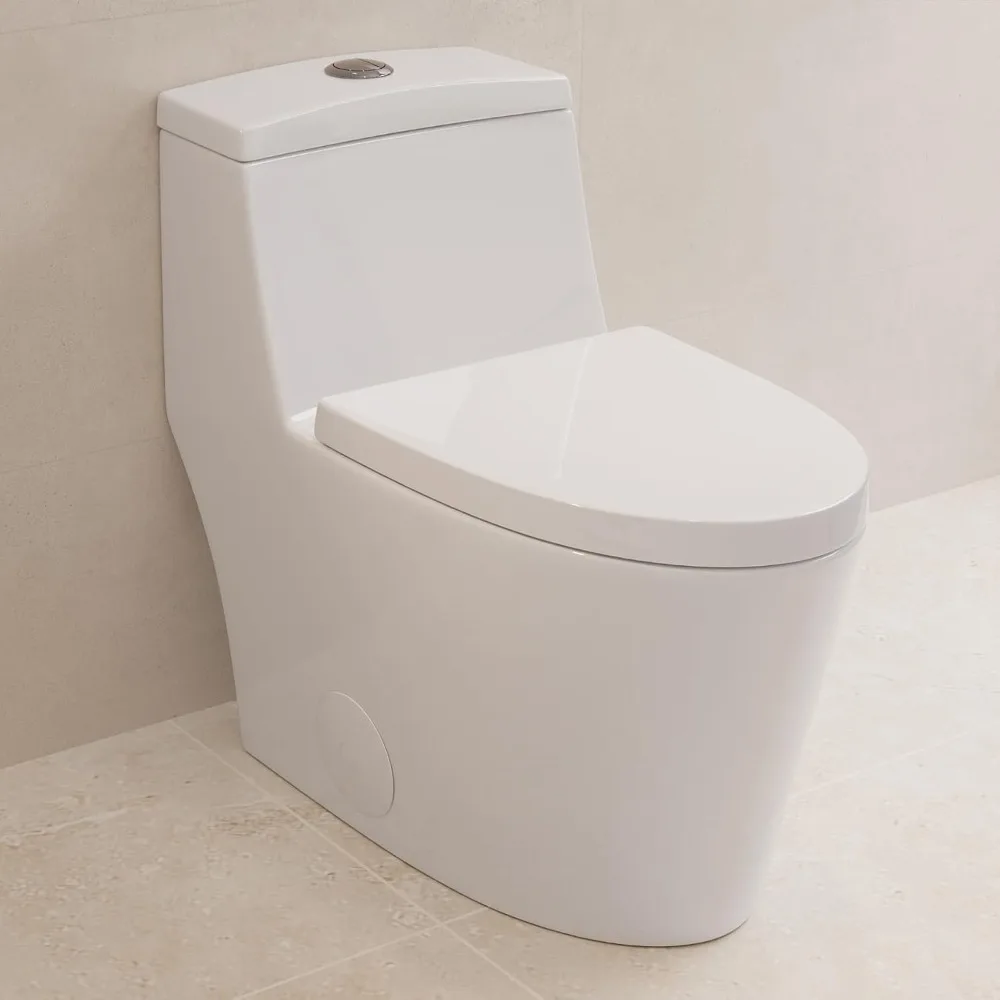 

High-Efficiency Dual Flush Modern Toilet with Soft-Closing Seat and Elongated Bowl