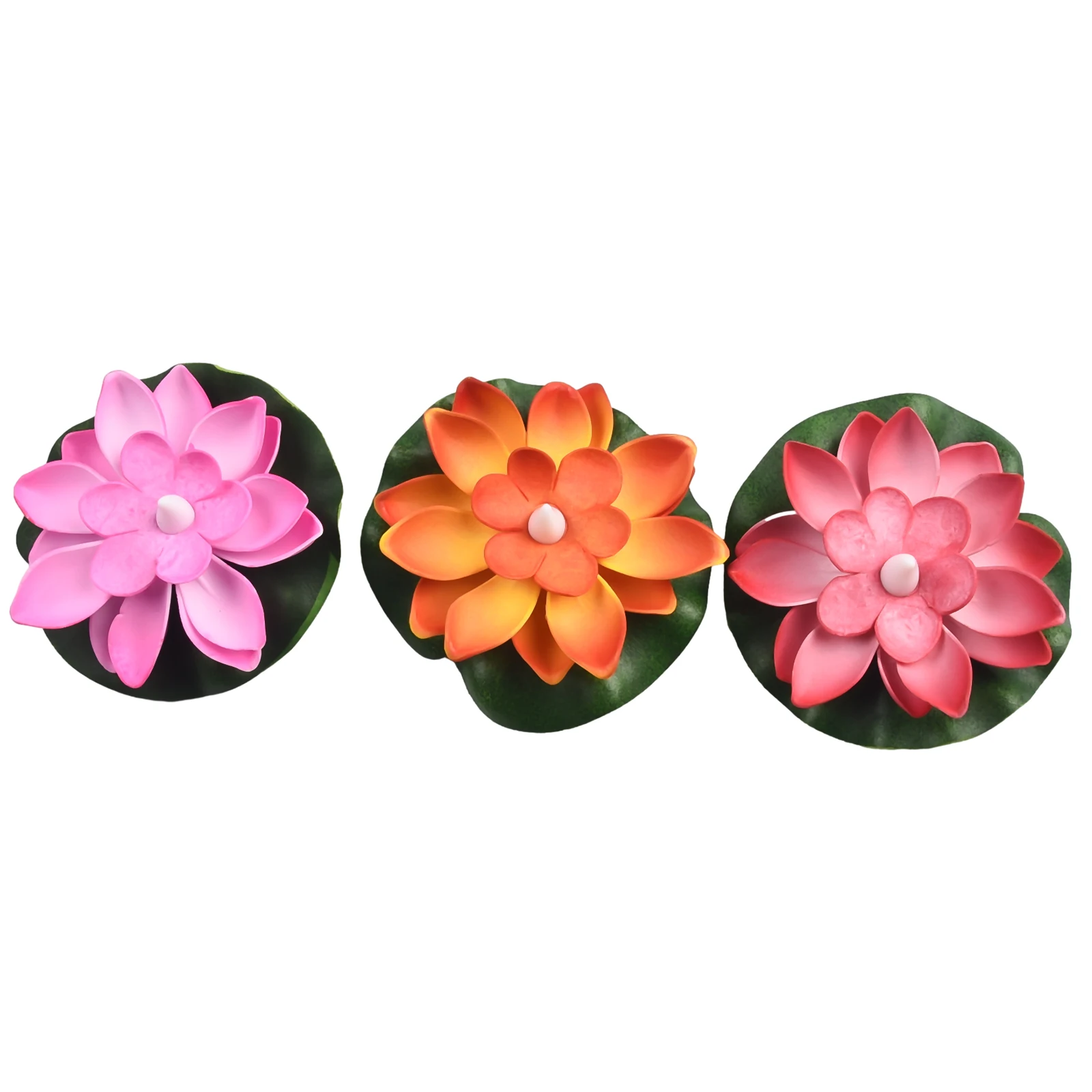 

6pcs Artificial Lotus LED Water Floating Flower Waterproof Water Lily Night Lamp Pond Pool Garden Fish Tank Fountain Decoration