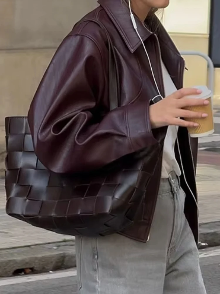 Macheda هوتي التلبيب جاكيت زيبرا امرأة فو الجلود الخريف الاتجاه كم كامل شارع العليا موضة تنوعا نمط المعاطف الأساسية