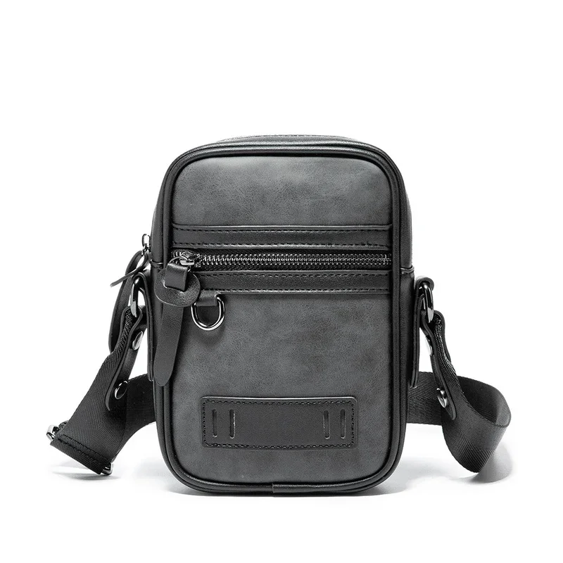 Luxury Leather Men's Crossbody Bags Multi-function Shoulder Bag Men Messenger Bag Small Camera Bag Travel Phone Bag Handbags