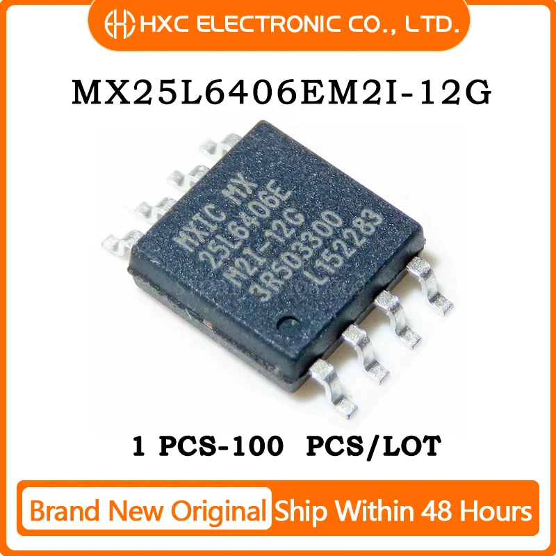 10/50/100PCS 100% New 25L6406E MX25L6406E 25L6406EM2I-12G MX25L6406EM2I-12G sop-8 Chip