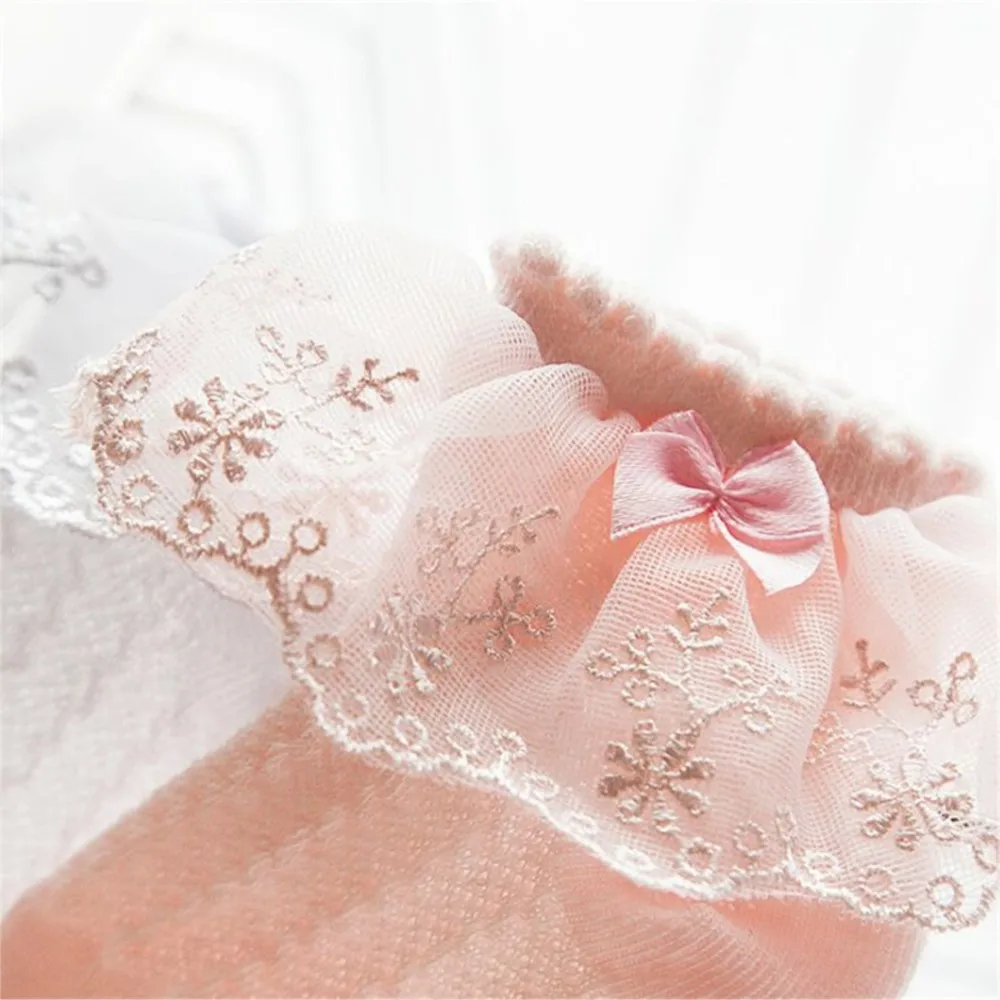 Children Girls Baby Socks Casual Children Lace Bow Design Summer Mesh Princess Socks Newborn Princess Sock Infant Summer Slim