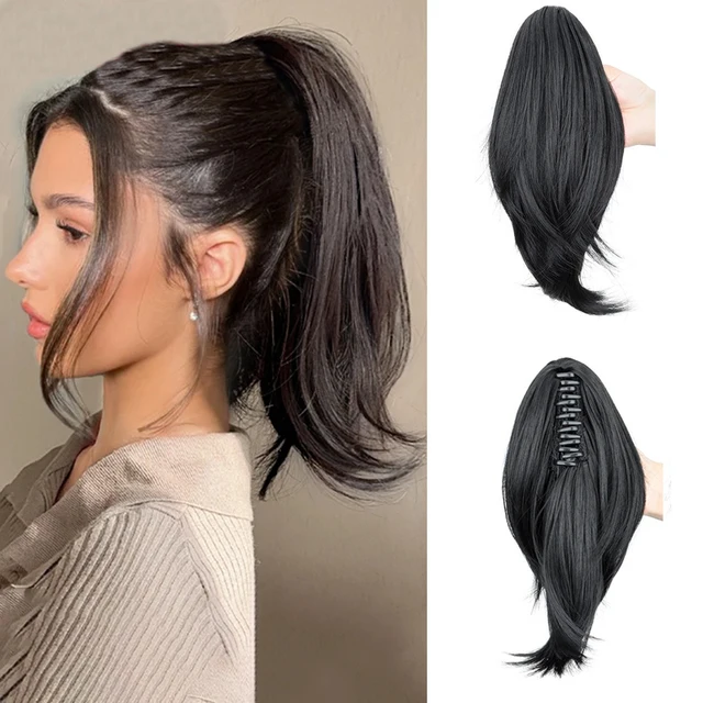 H&STAR syntetyczny prosty klips z pazurem Chignon puszysty pączek roztrzepany kok z włosów klip w doczepiane włosy naturalne treski dla kobiet