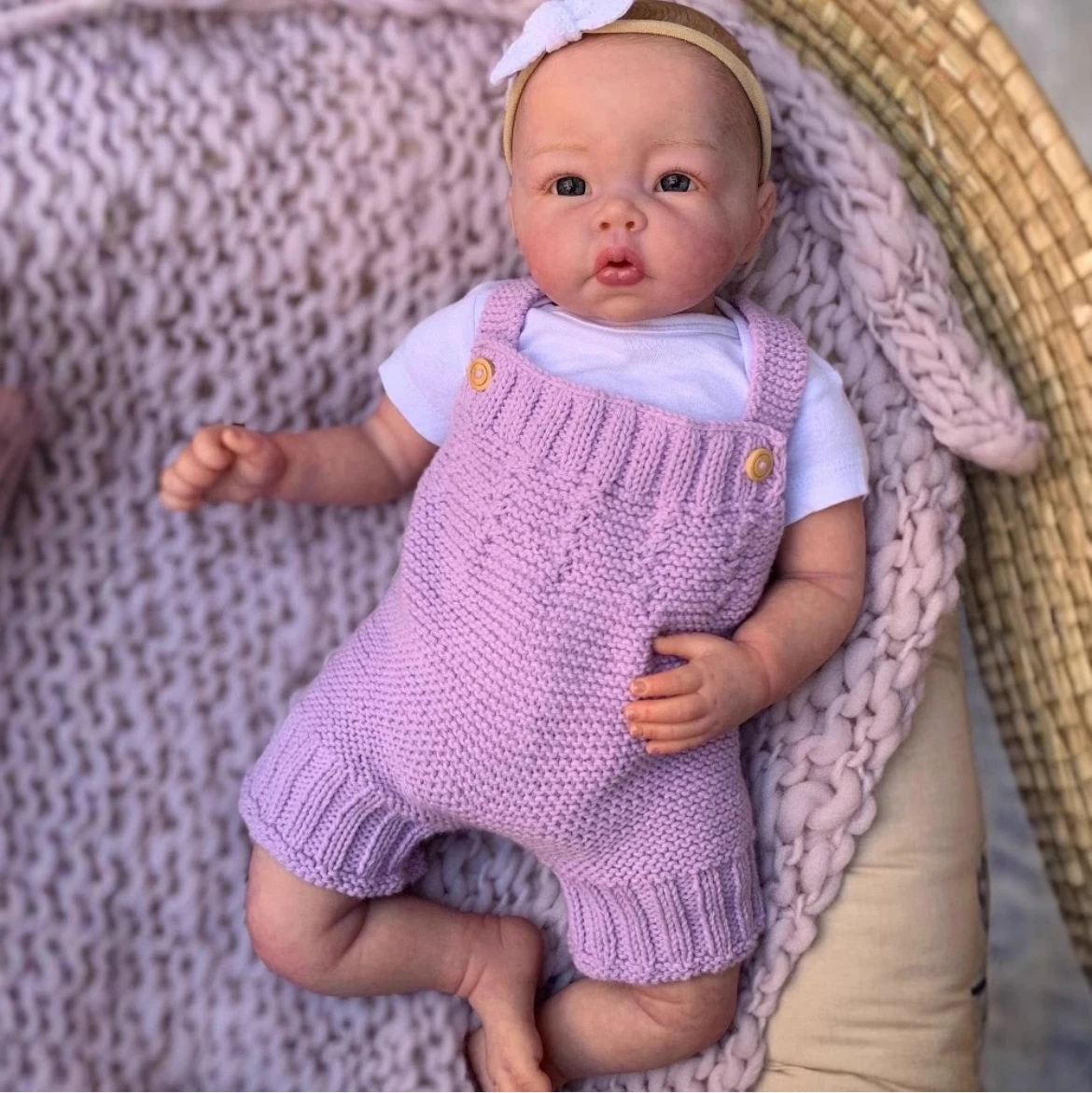 Baby Doll Reborn Seraphina da 20 pollici, dimensioni realistiche per neonati, texture della pelle 3D con vene visibili, bambola d'arte da collezione artigianale