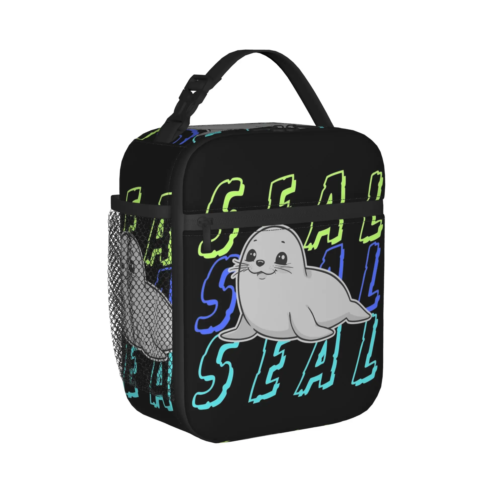Little Neil the Seal Thermal Insulated Lunch Bag for Picnic  Reusable Food Bag Container Cooler Thermal Lunch Box