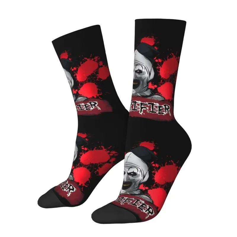 Halloween Movie Terrifier Men's Crew Socks Unisex Cool Horror Clown Spring Summer Autumn Winter Dress Socks