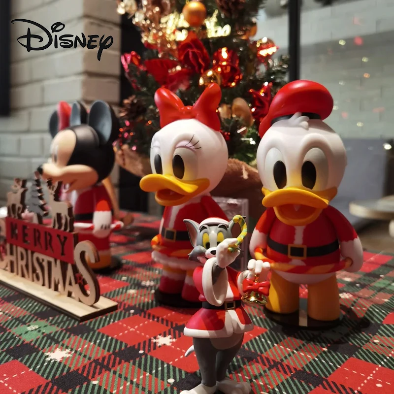 Genuine Disney Mickey Minnie Donald Duck Figurine Daisy Joint Mobility Doll Christmas Gift Collectible Ornament Ornaments