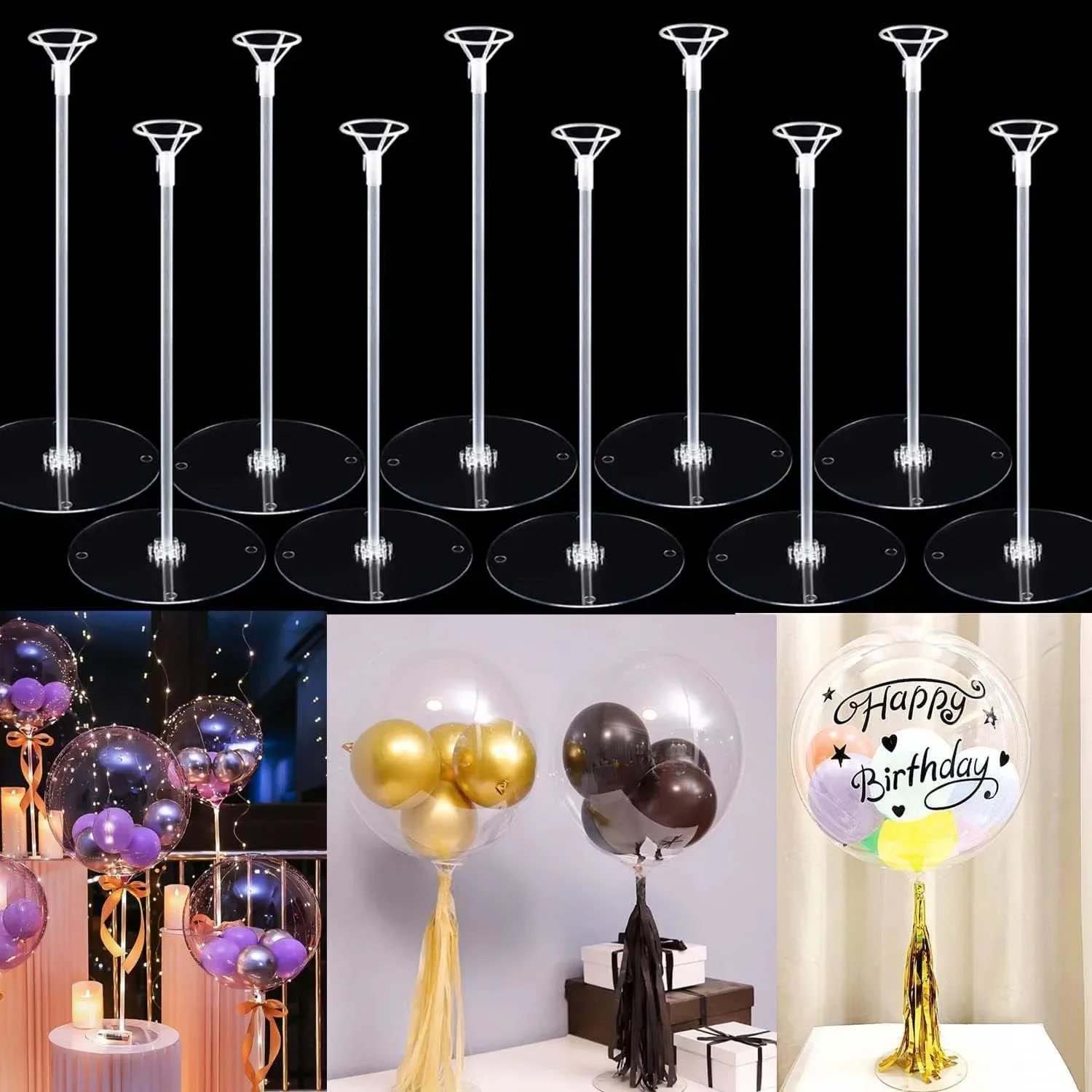 

10 sets of 40cm single head party decoration balloon racks suitable for birthdays, secrets, anniversaries