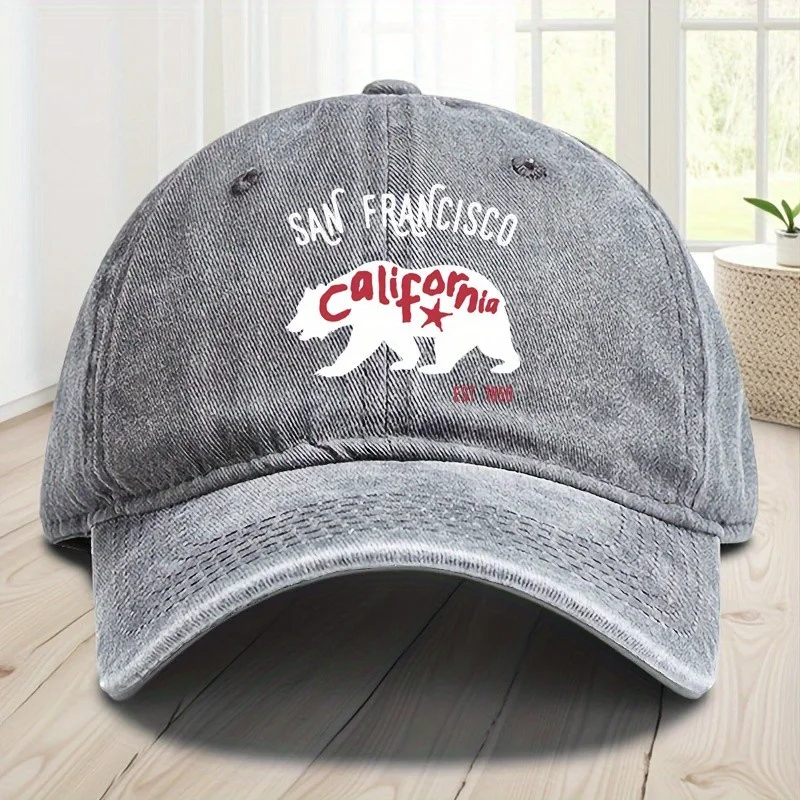 قبعة بيسبول تذكارية مضحكة من سان فرانسيسكو - كاليفورنيا تم إنشاؤها عام 1850، قبعة بيسبول بنمط مطبوع للرجال والنساء