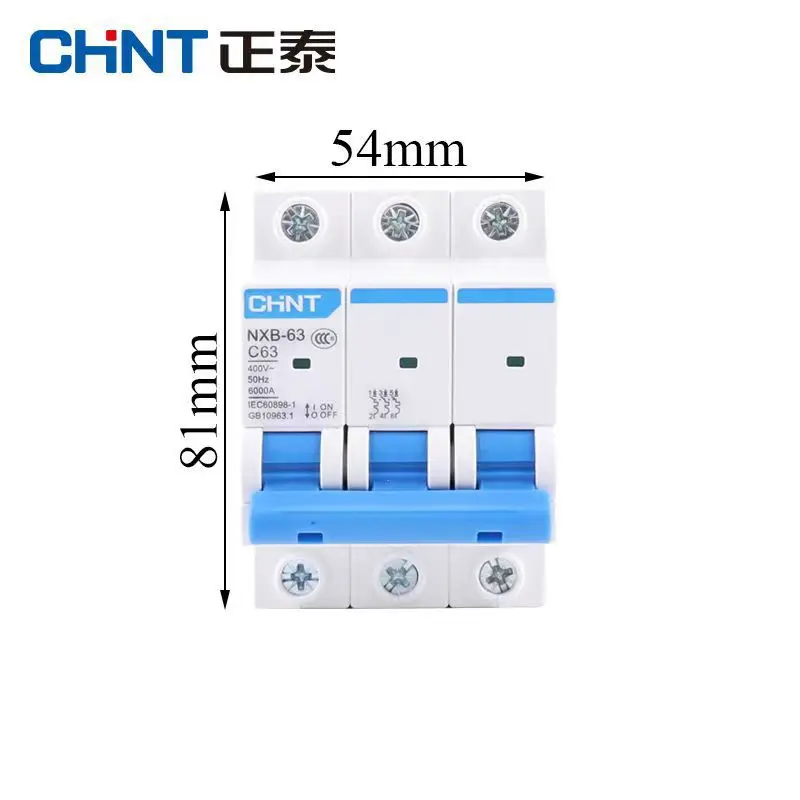 Chint 2P/3P/4P 10A-63A مفتاح هواء للحماية من التسرب - NXB-63 DZ47 قاطع دائرة مصغر منزلي