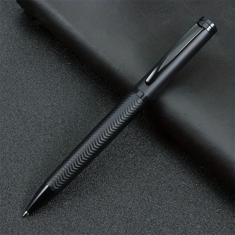 Stylo à bille professionnel avec écriture lisse, corps en métal, style professionnel, cadeau parfait, encre noire, 1 pièce