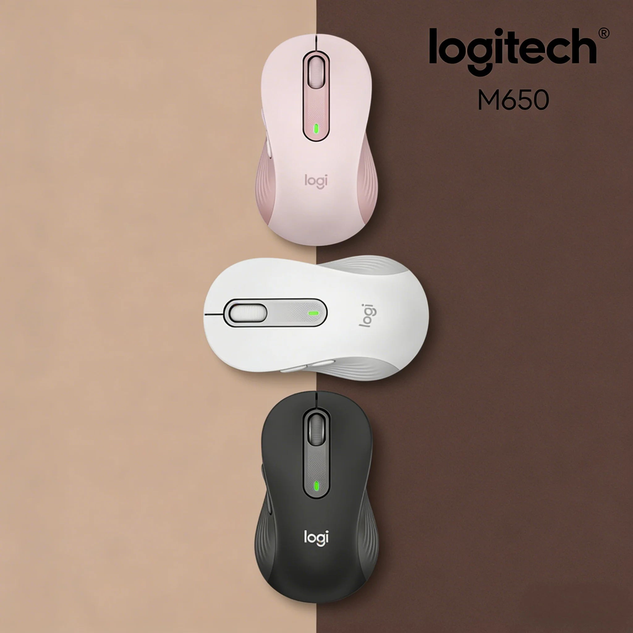 

Logitech M650/M650L Portable Mouse | Wireless Bluetooth Dual-Mode, Ergonomic & Silent Click. For Office, Desktop & Laptop