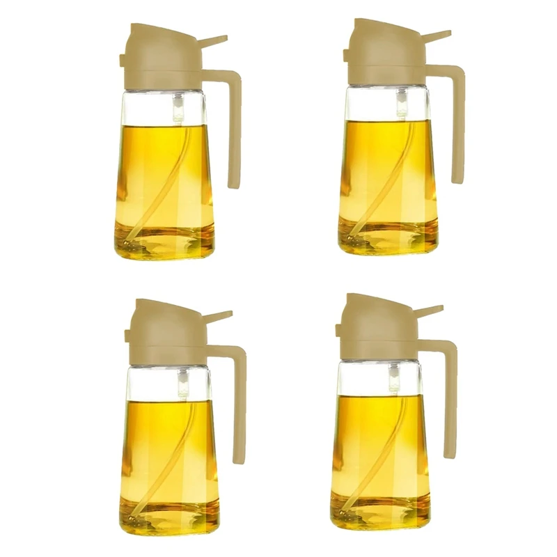 Oil Dispenser For Kitchen Spray, Oil Dispenser Bottle Spray And Pour, 2 In 1 Olive Oil Dispenser 4 Pcs