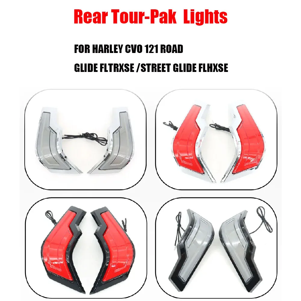 

For Harley CVO 121 Road Glide FLTRXSE / Street Glide FLHXSE 2023 2024 Moto Rear Tour-Pak King New Tour Pack LED Lights