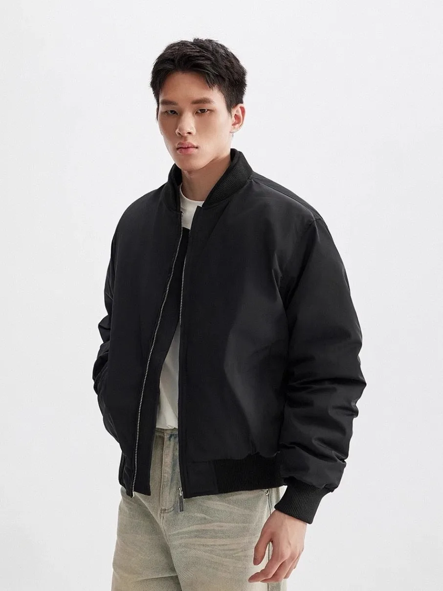 

Men's Retro Cotton Pilot Jaet Double Layer Collar Tee-Proof Warmth Outerwear Casual Loose Fit Autumn Winter Faion