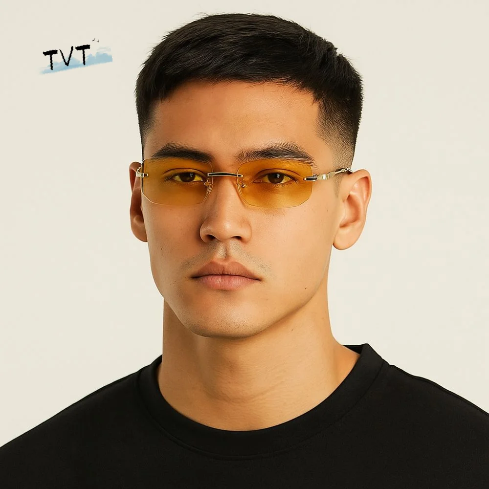 

Fashion UV 400 Rimless Sunglasses Y2K Punk Men Sunglasses Steampunk Korean Style Driving Shades Eyewear Female