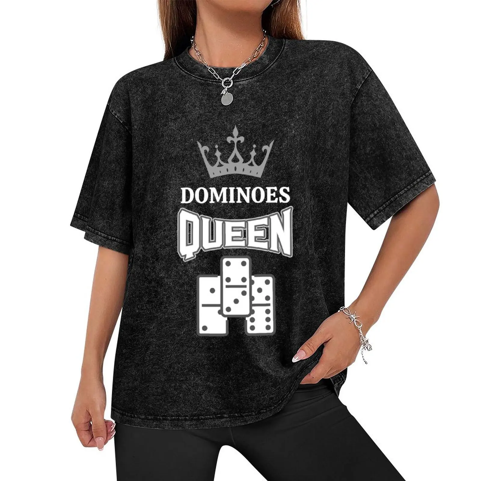 Domino Queen Dominos Lover T-Shirt vintage clothes blue archive men tshirt