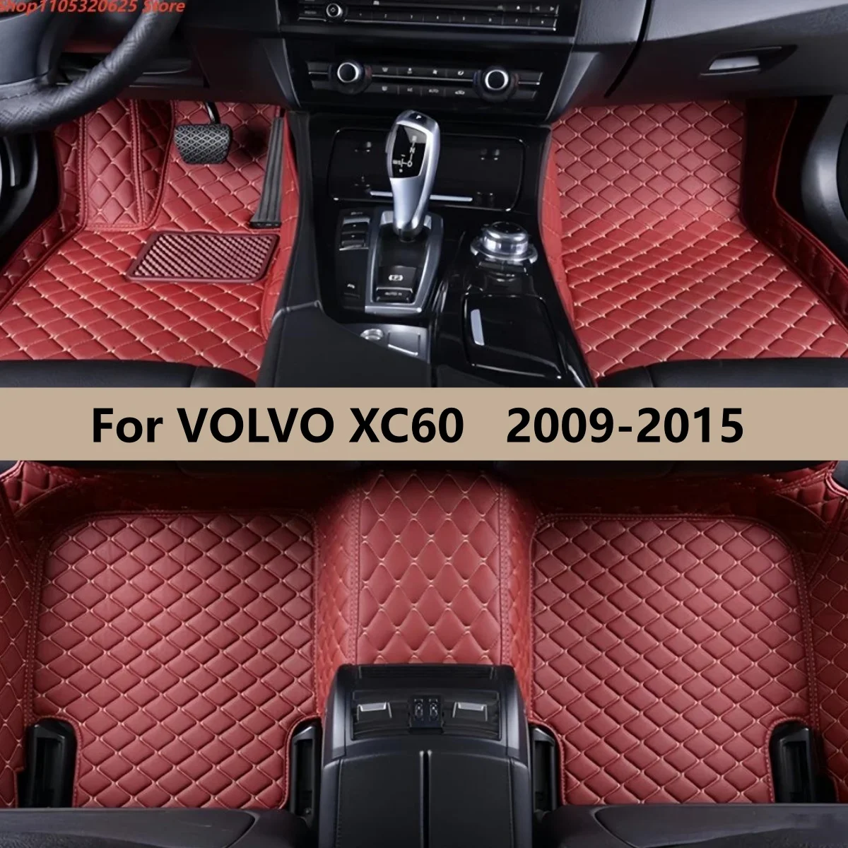 

Автомобильные коврики для VOLVO XC60 2009-2015 годов выпуска, кожаные, полный комплект, коврики для ног, ковровые покрытия для авто.