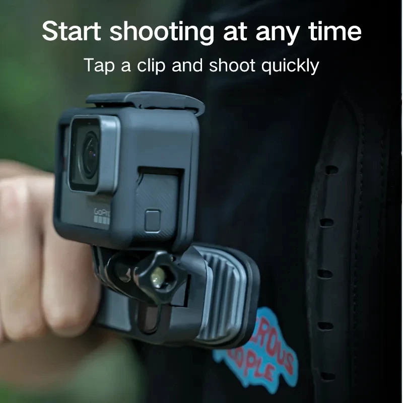 Xiletu Schnell verschluss Rucksack Clip magnetische feste Halterung für Gopro 12 11 10 9 insta360 dji action 3 4 Sport kamera Zubehör