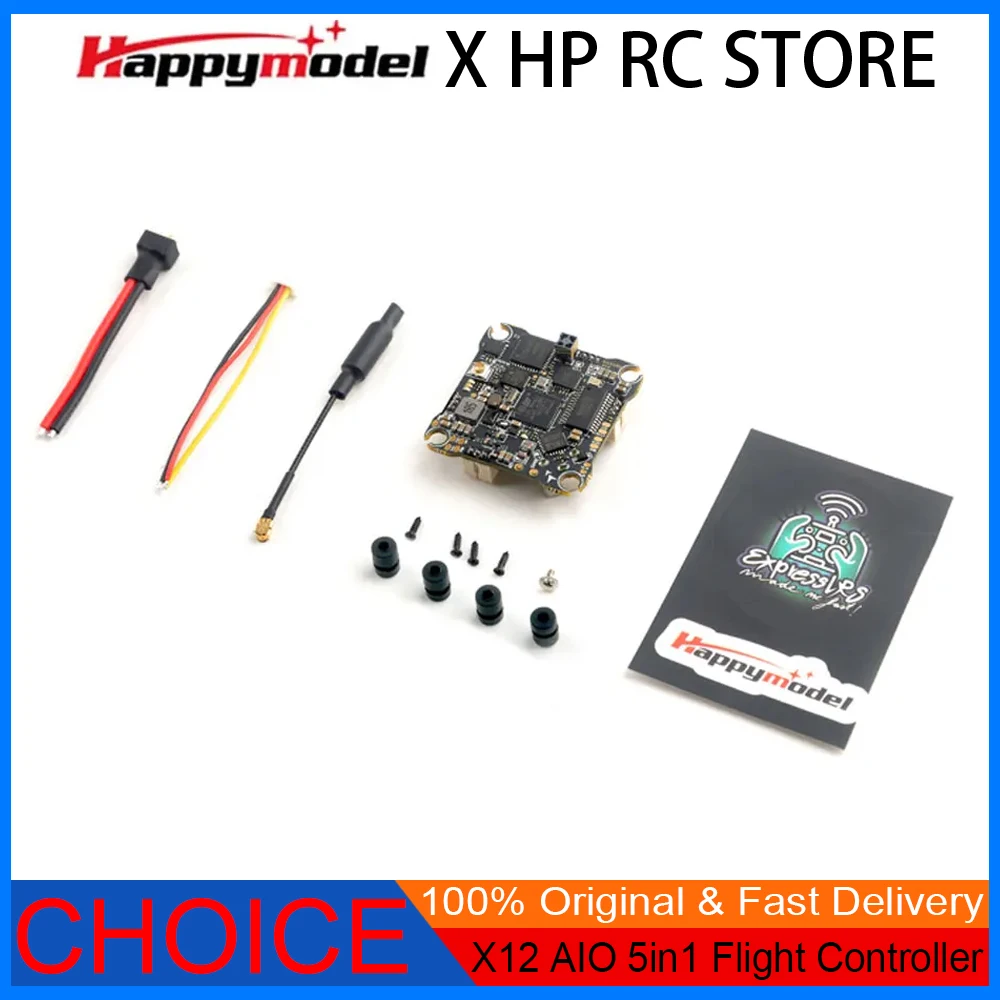 

Контроллер полета HappyModel X12 AIO 5in1 — 12A ESC + OPENVTX 400 мВт 1-2S ELRS для гоночного дрона FPV Crux3/Crux35