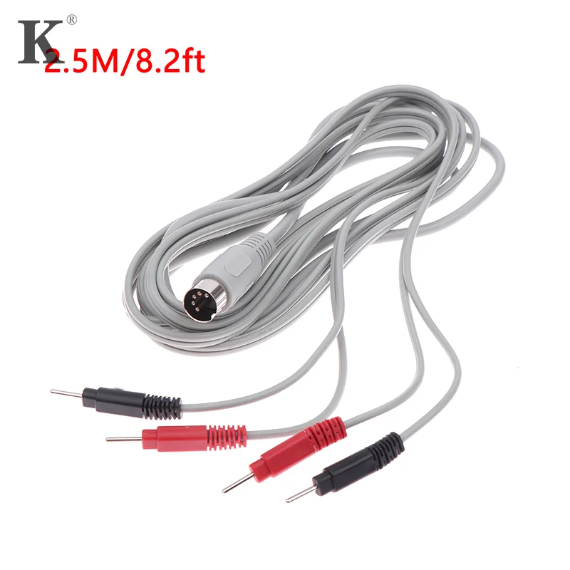 

2.5m 4Pin Massage Machine Electrode Wires 5P Plug Electrode Cable Red Black for TENS Massager Therapeutic Machine Accessory