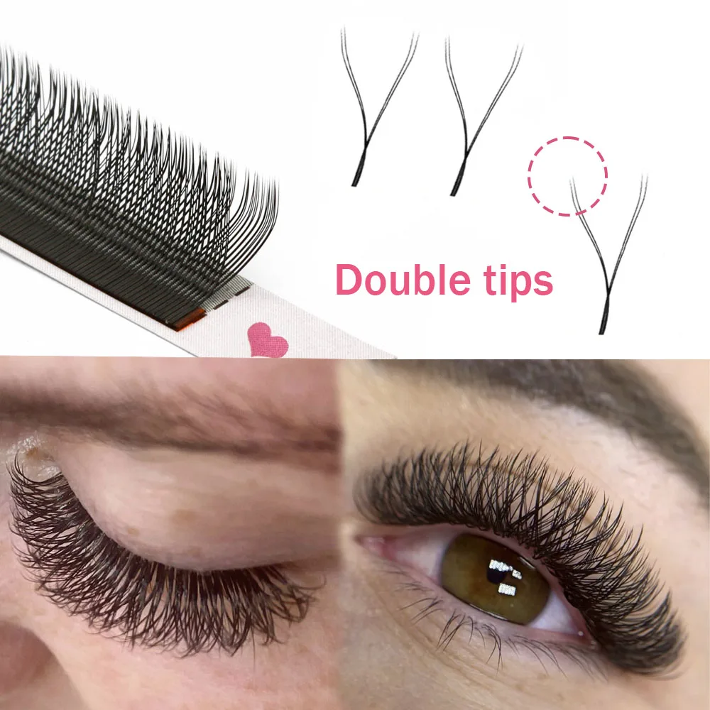 JYJLASHES YY forma doppie punte intrecciate a mano Premium Extension ciglia YY Volume brasiliano Cilia Soft Faux Mink YY Lashes Cilios