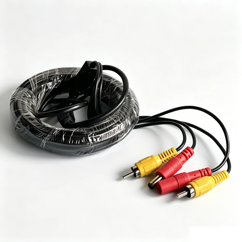 5 10 20 30 Meters DC Power RCA AV Video 12V Extension Cable For Car Truck Bus Parking Home Security Surveillance CCTV Camera
