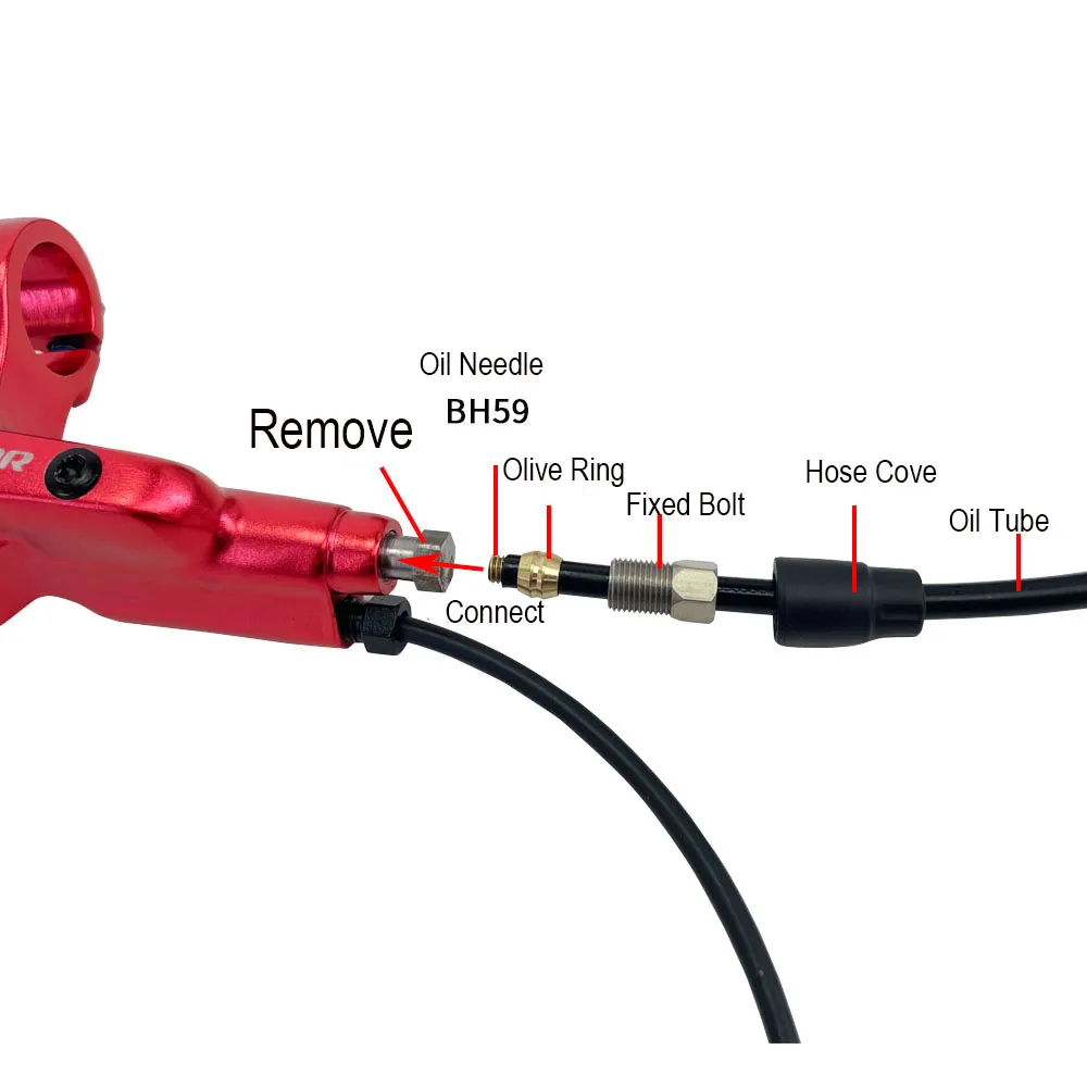 E-Bike MTB Electric Scooter Hydraulic Disc Oil Brake Caliper 140 160mm Power-Off For Zero 10X 11X KUGOO G G1 E-scooter